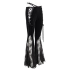 DEVIL FASHION Damen Gothic Schlaghose aus Spitze und Samt