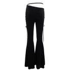 DEVIL FASHION Damen Gothic Schlaghose aus Spitze und Samt