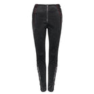 DEVIL FASHION Women's Gothic Lace Splice Zipper Pants