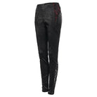 DEVIL FASHION Women's Gothic Lace Splice Zipper Pants