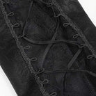 DEVIL FASHION Women's Gothic Lace Splice Zipper Pants
