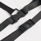 DEVIL FASHION Women's Gothic Mesh Splice Shirt with Buckle Strap