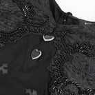 DEVIL FASHION Women's Gothic Off Shoulder Cross Printed Dress