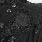 DEVIL FASHION Women's Gothic Off Shoulder Cross Printed Dress