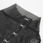 DEVIL FASHION Women's Gothic Off Shoulder Mesh Splice Split Dress