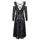 DEVIL FASHION Women's Gothic Off Shoulder Ruffled Sheer Dress