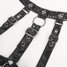 DEVIL FASHION Damen Gothic Lackleder Splice Bustier mit Dessous