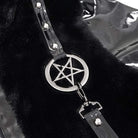 Women's Gothic Pentagram Splice Jacket with Ears Hood