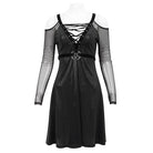 Women's Gothic Plunging Off Shoulder Splice Dress