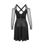 Women's Gothic Plunging Off Shoulder Splice Dress