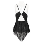DEVIL FASHION Women's Gothic Plunging Ruffled Lace Lingerie