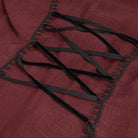 DEVIL FASHION Damen Gothic Tief ausgeschnittenes, gerüschtes, transparentes Hemd Rot