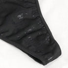 DEVIL FASHION Women's Gothic Plunging Skull Mesh Splice Swimsuit