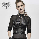 Women's Gothic Punk PU Leather Pocket Harness
