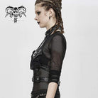 Women's Gothic Punk PU Leather Pocket Harness
