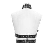 Women's Gothic Punk PU Leather Pocket Harness
