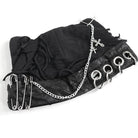 DEVIL FASHION Damen Gothic Ripped Hut mit Kette