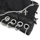 DEVIL FASHION Damen Gothic Ripped Hut mit Kette
