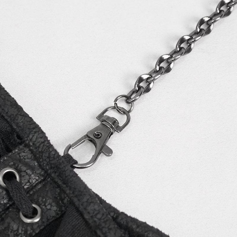 Camisa gótica con cuello halter y abertura rasgada para mujer DEVIL FASHION