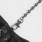 DEVIL FASHION Women's Gothic Ripped Split Halterneck Shirt