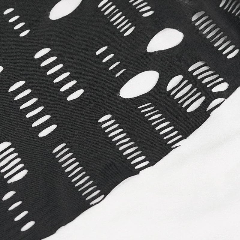 Camisa gótica con cuello halter y abertura rasgada para mujer DEVIL FASHION