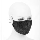 Women's Gothic Solid Jacward Masks With Disposable Filter Insert Set of two