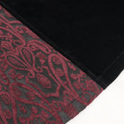 DEVIL FASHION Damen Gothic Stehkragen Blumen bestickter Mantel Rot