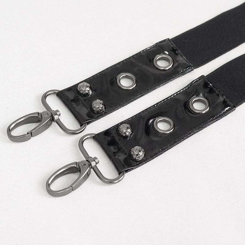 DEVIL FASHION Women's Gothic Star Double-layer Faux Leather Belt