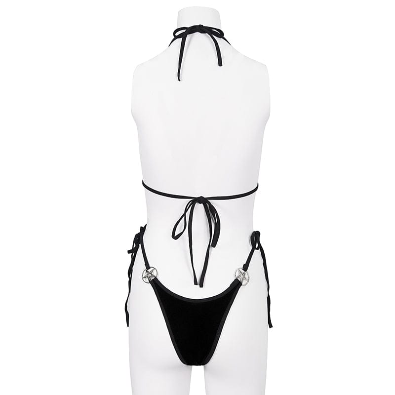 Women's Gothic Star Tie Side Bikini – Punk Design