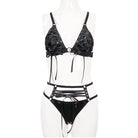 DEVIL FASHION Damen Gothic Strappy Butterfly Bustier mit Dessous