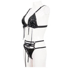 DEVIL FASHION Damen Gothic Strappy Butterfly Bustier mit Dessous