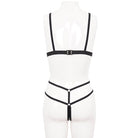 DEVIL FASHION Damen Gothic Strappy Butterfly Bustier mit Dessous