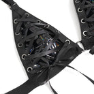 DEVIL FASHION Damen Gothic Strappy Butterfly Bustier mit Dessous