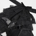 DEVIL FASHION Damen Gothic-Badeanzug mit Riemchenausschnitt und Spitze