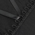 DEVIL FASHION Women's Gothic Strappy Floral Embroidered Ruffled Vest