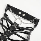 DEVIL FASHION Damen Gothic Strappy Neckholder Mesh Shirt