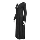 DEVIL FASHION Women's Gothic Strappy Plunging Floral Embroidered Dress