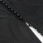 DEVIL FASHION Women's Gothic Strappy Plunging Floral Embroidered Dress