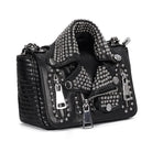 DEVIL FASHION Women's Gothic Turn-down Collar Nailed Bag