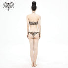 Women's Grunge Leopard Printed Halterneck Side Tie Bikini