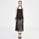 DEVIL FASHION Women's Grunge Net Over Skirt