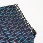 DEVIL FASHION Women's Grunge Scaly Printed Splice Mesh Crop Top with Buckle Strap