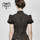 Women's Lace-up Steampunk Short Sleeve Shirts