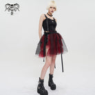 DEVIL FASHION Women's Lolita Strappy Layered Mesh Skirt