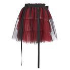 DEVIL FASHION Women's Lolita Strappy Layered Mesh Skirt