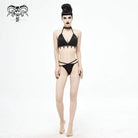 Women's Punk Black Triangle Lace Bikini
