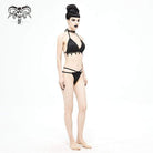 Women's Punk Black Triangle Lace Bikini