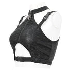 DEVIL FASHION Women's Punk Cutout Star Buckle Vest