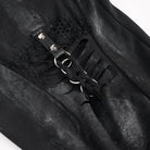 DEVIL FASHION Women's Punk Ripped Metal Chain Lantern Pants