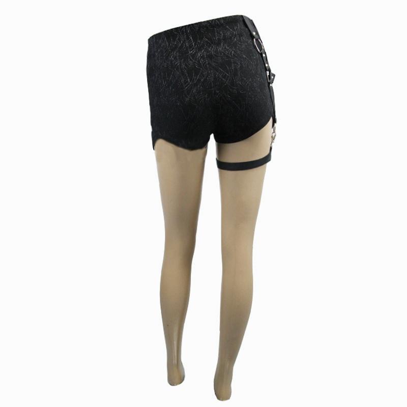 Women's Punk Shorts With Straps